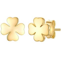 Glanzstücke München Kolczyki Koniczynka z Srebro wysokiej próby w Żółte złoto 1 ct Damski. Żółte kolczyki damskie Glanzstücke München, pozłacane, na sztyftcie. Za 178.49 zł.