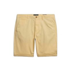 Szorty chino Superdry Premium Regular. Żółte szorty męskie Superdry., na lato, bez wzorów, eleganckie. Za 308.45 zł.