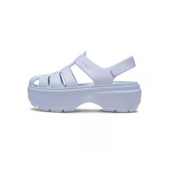 Sandały Dla Kobiet Crocs Stomp Fisherman Sandal. Fioletowe sandały damskie Crocs, bez wzorów, z materiału, bez obcasa, na platformie. Za 230.99 zł.