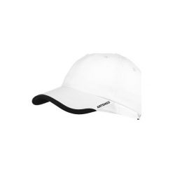 Miękka czapka z daszkiem do gry w tenisa TC100. Białe czapki męskie ARTENGO, bez wzorów, z materiału. Za 19.99 zł.