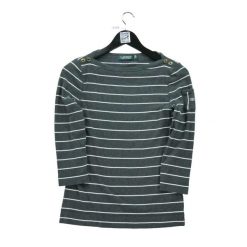 Second life - Długi rękaw koszulka damska szara - Jak nowy. Szare t-shirty damskie Ralph Lauren, bez wzorów, bez kołnierzyka. Za 76.10 zł.