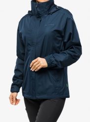 Kurtka przeciwdeszczowa damska Vaude Escape Light Jacket. Niebieskie kurtki przeciwdeszczowe damskie Vaude, na wiosnę, xs, bez kaptura. Za 362.99 zł.