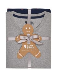 Happy Shorts Piżama w kolorze szaro-granatowym rozmiar: XXL. Niebieskie piżamy męskie Happy Shorts, xxl, bez wzorów, bez ramiączek. Za 91.77 zł.