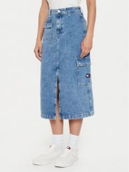 Tommy Jeans Spódnica jeansowa Claire DW0DW18226 Niebieski Regular Fit. Niebieskie spódniczki damskie Tommy Jeans, bez wzorów, z bawełny. Za 419.99 zł.
