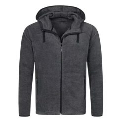Męska Kurtka Power Fleece. Szare kurtki męskie Stedman, na zimę, m, bez wzorów, z materiału, z kapturem. Za 207.99 zł.