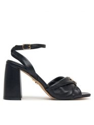 Steve Madden Sandały 11005662 Czarny. Czarne sandały damskie Steve Madden, bez wzorów, ze skóry, bez obcasa, na słupku. Za 519.99 zł.