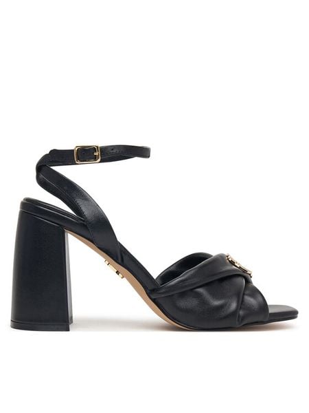 Steve Madden Sandały 11005662 Czarny. Czarne sandały damskie Steve Madden, bez wzorów, ze skóry, bez obcasa, na słupku. Za 519.99 zł.