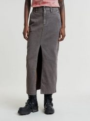 G-Star Spódnica dżinsowa w kolorze antracytowym rozmiar: W32. Czarne spódniczki damskie G-Star, bez wzorów, z bawełny, retro, z podwyższonym stanem, maxi, proste. Za 218.05 zł.