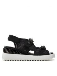 Le Silla Sandały Yui 6677S040ZGPPFED001 Czarny. Czarne sandały damskie LE SILLA, bez wzorów, z materiału, bez obcasa, na koturnie. Za 4,089.00 zł.