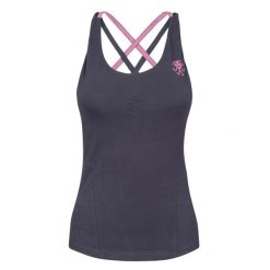 Damski tank top Rafiki Suesca. Niebieskie topy sportowe damskie Rafiki, bez wzorów, z bawełny, bez ramiączek. Za 198.30 zł.