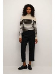 Kaffe Golf w kolorze beżowo-czarnym rozmiar: XXL. Brązowe golfy damskie Kaffe, xxl, bez wzorów, bez ramiączek. Za 69.99 zł.