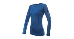 SENSOR Koszulka damska Merino Air Tee LS Wom deep blue-L. Niebieskie t-shirty damskie Sensor, l, bez wzorów, z materiału, bez kołnierzyka. Za 251.90 zł.