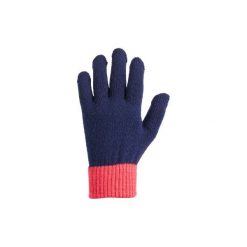 Rękawiczki jeździeckie Tricot dzianinowe dla dzieci. Niebieskie rękawiczki dziecięce FOUGANZA, z dzianiny, bez ramiączek. Za 14.99 zł.
