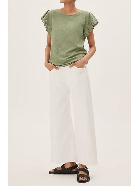 Marks & Spencer Koszulka w kolorze khaki rozmiar: 36. Brązowe bluzki damskie Marks & Spencer, bez wzorów, z bawełny, bez kołnierzyka, bez ramiączek. Za 39.95 zł.