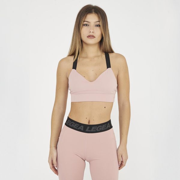 Crop top do treningu DESPINA. Czarne topy sportowe damskie Legea, m, bez wzorów, z elastanu, bez ramiączek. W wyprzedaży za 92.00 zł.