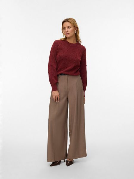 Vero Moda Sweter w kolorze bordowym rozmiar: S. Czerwone golfy damskie Vero Moda, s, z aplikacjami, z wełny, bez ramiączek. Za 78.47 zł.