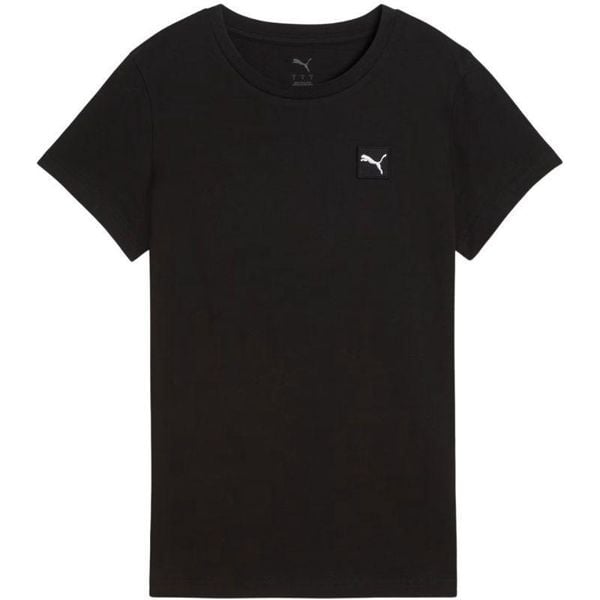 T-shirt Damski ESS Elevated. Czarne t-shirty damskie Puma, bez wzorów, bez kołnierzyka. Za 120.99 zł.