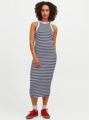 JJXX Sukienka letnia Forest 12249666 Granatowy Slim Fit. Niebieskie sukienki damskie JJXX, na lato, m, bez wzorów, z bawełny, bez kołnierzyka, bez ramiączek. Za 129.99 zł.