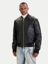 Versace Jeans Couture Kurtka skórzana 80GAVP06 CPPS3 Czarny Regular Fit. Czarne kurtki męskie Versace Jeans Couture, m, bez wzorów, z jeansu, bez kaptura. Za 3,079.00 zł.