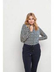 &Co Woman Bluzka "Lotte" w kolorze granatowo-kremowym rozmiar: XS. Białe bluzki damskie &Co Woman, xs, bez wzorów, bez kołnierzyka, bez ramiączek. Za 165.45 zł.