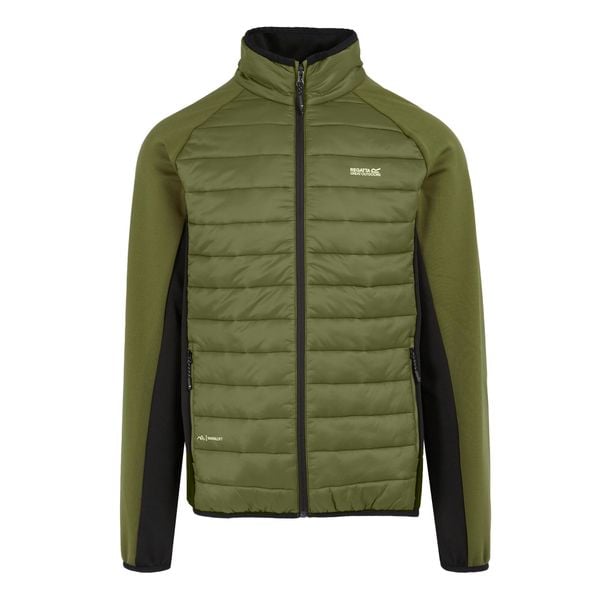Męska Kurtka Hybrydowa Clumber IV Full Zip. Czarne kurtki męskie Regatta, m, bez wzorów, z puchu, sportowe, bez kaptura. Za 97.99 zł.