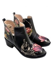 Goby Botki w kolorze czarnym rozmiar: 37. Czarne botki damskie Goby, z materiału, z okrągłym noskiem, bez obcasa, bez zapięcia. Za 304.99 zł.