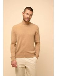 Just Cashmere Kaszmirowy sweter "Howard" w kolorze beżowym rozmiar: L. Brązowe swetry męskie Just Cashmere, l, bez wzorów, z kaszmiru, bez kołnierzyka. Za 263.53 zł.