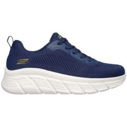 Buty sportowe męskie Skechers Bobs B Flex Hi. Niebieskie buty sportowe na co dzień męskie Skechers, z materiału, bez zapięcia, trekkingowe. Za 390.00 zł.