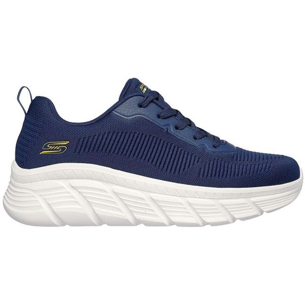 Buty sportowe męskie Skechers Bobs B Flex Hi. Niebieskie buty sportowe na co dzień męskie Skechers, z materiału, bez zapięcia, trekkingowe. Za 390.00 zł.