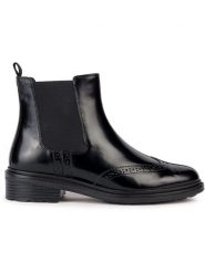 Geox Skórzane sztyblety "Walk Pleasure" w kolorze czarnym rozmiar: 38. Czarne botki damskie Geox, sportowe, bez obcasa, bez zapięcia. Za 426.06 zł.