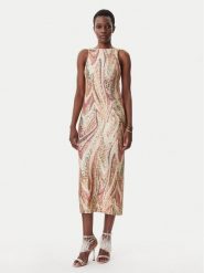 LOLA CASADEMUNT Sukienka koktajlowa MS2516006 Kolorowy Regular Fit. Sukienki damskie lola casademunt, s, bez wzorów, z syntetyku, wizytowe, bez kołnierzyka, bez ramiączek. Za 749.99 zł.