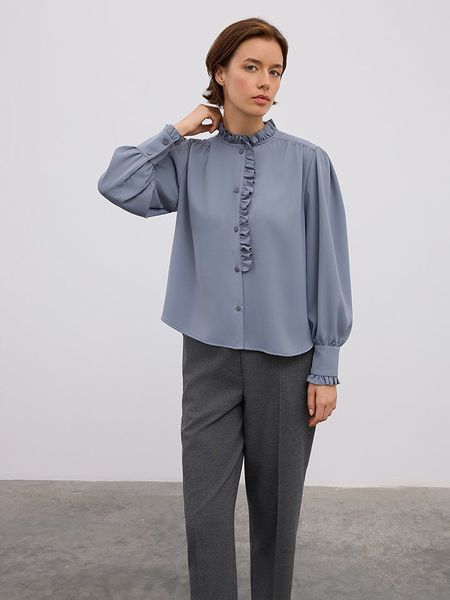 BGN Bluzka w kolorze antracytowym rozmiar: 38. Czarne bluzki damskie BGN, bez wzorów, bez kołnierzyka, bez ramiączek. Za 126.75 zł.