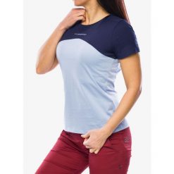 Koszulka bawełniana damska La Sportiva Roof T-Shirt. Niebieskie bluzki sportowe damskie La Sportiva, bez wzorów, z bawełny, bez ramiączek. Za 177.99 zł.