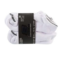 Skarpetki sportowe dla dorosłych 6pk Unisex 1/2 Terry Crew. Białe skarpetki damskie Skechers, bez wzorów, z bawełny. Za 59.99 zł.