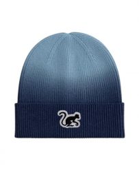 Czapka beanie – haftowane logo / gradient / rozmiar uniwersalny (niebieska). Niebieskie czapki męskie SURF MONKEY, z aplikacjami, z dzianiny. Za 139.95 zł.