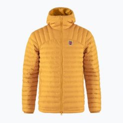 Kurtka puchowa męska Fjällräven Expedition Lätt Hoodie. Żółte kurtki męskie Fjällräven, l, bez wzorów, z puchu, sportowe, bez kaptura. W wyprzedaży za 1,028.70 zł.