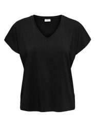 JDY Koszulka w kolorze czarnym rozmiar: XL. Czarne bluzki damskie JDY, xl, bez wzorów, bez kołnierzyka, bez ramiączek. Za 52.17 zł.
