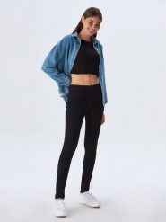 LTB Dżinsy "Amy" - Skinny fit - w kolorze czarnym rozmiar: W25. Czarne jeansy damskie LTB, z podwyższonym stanem. Za 57.06 zł.