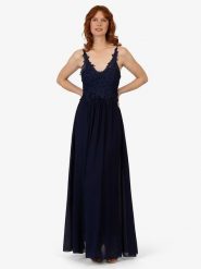 APART Sukienka w kolorze granatowym rozmiar: 38. Niebieskie sukienki damskie Apart, na co dzień, bez wzorów, z koronki, bez kołnierzyka, bez ramiączek, maxi, proste. Za 173.99 zł.