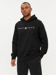 Gant Bluza Graphic 2003244 Czarny Regular Fit. Czarne bluzy bez kaptura męskie Gant, m, z bawełny. Za 229.99 zł.