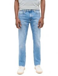 Męskie Spodnie Jeansowe Mustang Style Orlando Slim Denim Blue 1016314 5000 313. Niebieskie spodnie materiałowe męskie Mustang, bez wzorów, z denimu. Za 219.99 zł.