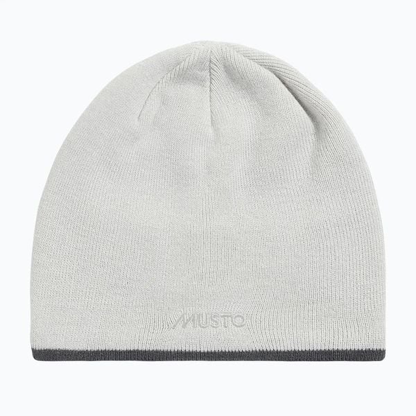 Czapka Musto Knitted Beanie. Szare czapki męskie Musto, na zimę, bez wzorów, z materiału, eleganckie. Za 109.99 zł.