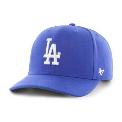 Czapka baseballowa Dodgers 47Brand MLB Coldzone MVP. Niebieskie czapki męskie 47 Brand, bez wzorów, z materiału, eleganckie. Za 190.50 zł.