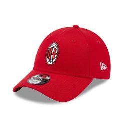 Czapka z daszkiem New Era 9FORTY AC Milan Strapback Czerwona - 60363653. Czerwone czapki męskie New Era, bez wzorów. Za 125.35 zł.