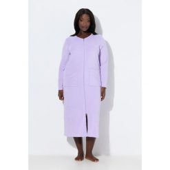 Damskie Szlafrok dwukierunkowy zamek błyskawiczny frotte miękki w dotyku. Niebieskie szlafroki damskie Ulla Popken, plus size, bez wzorów, z bawełny, plus size. Za 239.99 zł.