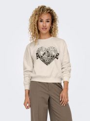 ONLY Bluza w kolorze beżowym rozmiar: L. Brązowe bluzy bez kaptura damskie Only, l. Za 92.21 zł.