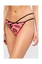 MOSCHINO Różowy dół od bikini w litery. Czerwone bikini damskie MOSCHINO, bez wzorów. W wyprzedaży za 199.99 zł.