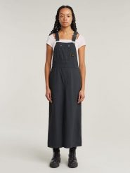 G-Star Sukienka w kolorze antracytowym rozmiar: M. Czarne sukienki damskie G-Star, na co dzień, m, bez wzorów, z wiskozy, klasyczne, bez kołnierzyka, bez ramiączek, maxi, proste. Za 291.51 zł.