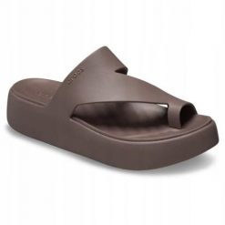 Klapki Dla Dorosłych Crocs Getaway Platform Toe Loop. Brązowe klapki i japonki męskie Crocs, z materiału. Za 159.99 zł.