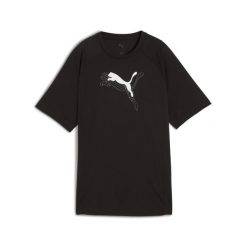 Damska koszulka Evostripe o luźnym kroju z grafiką PUMA Black. Czarne bluzki damskie Puma, bez wzorów, bez ramiączek. Za 139.00 zł.